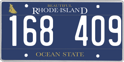 RI license plate 168409