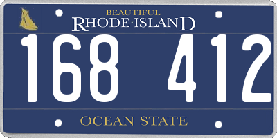 RI license plate 168412