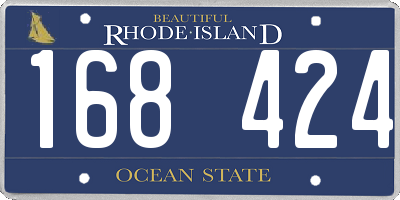 RI license plate 168424
