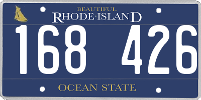 RI license plate 168426