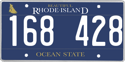 RI license plate 168428