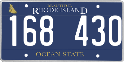 RI license plate 168430