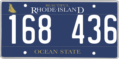 RI license plate 168436