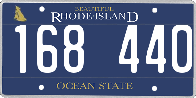 RI license plate 168440