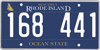 RI license plate 168441