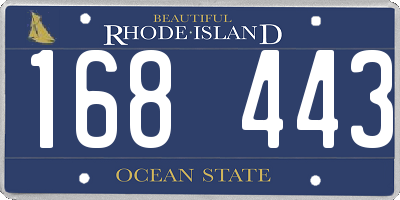RI license plate 168443
