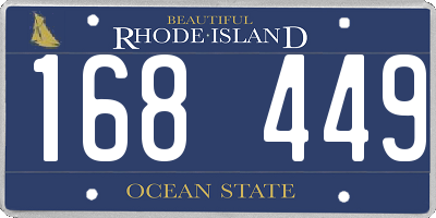 RI license plate 168449