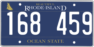 RI license plate 168459