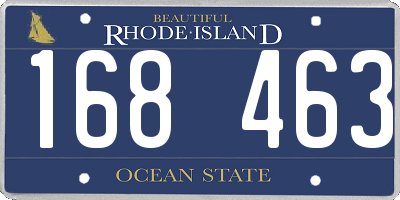 RI license plate 168463
