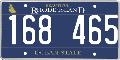 RI license plate 168465