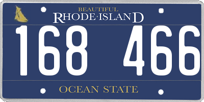 RI license plate 168466