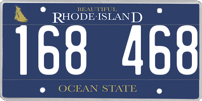 RI license plate 168468