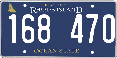 RI license plate 168470