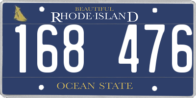 RI license plate 168476