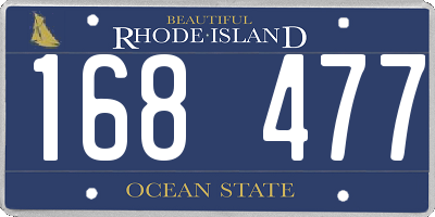 RI license plate 168477