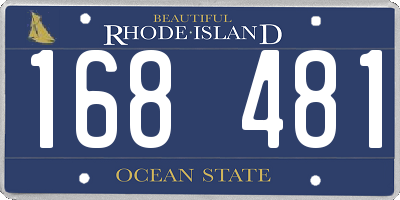 RI license plate 168481