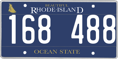 RI license plate 168488