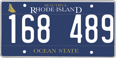 RI license plate 168489