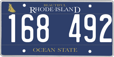 RI license plate 168492