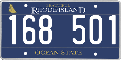 RI license plate 168501