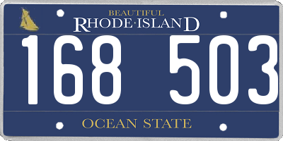 RI license plate 168503