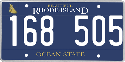 RI license plate 168505