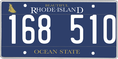 RI license plate 168510