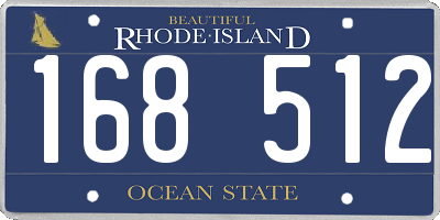 RI license plate 168512