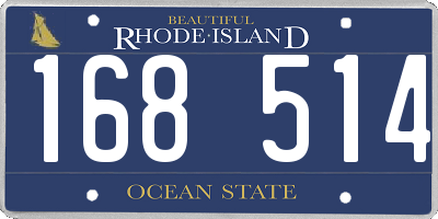 RI license plate 168514