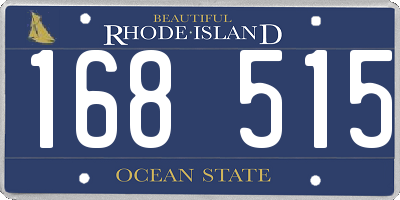 RI license plate 168515