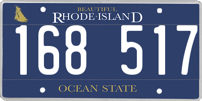 RI license plate 168517
