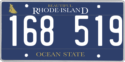 RI license plate 168519