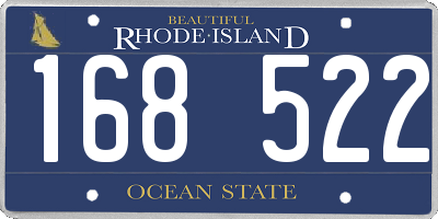 RI license plate 168522
