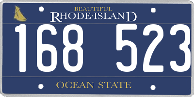 RI license plate 168523