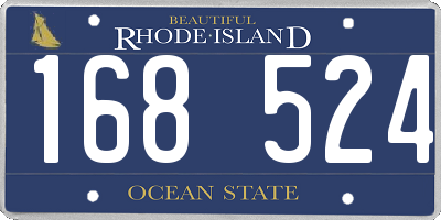 RI license plate 168524