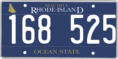 RI license plate 168525