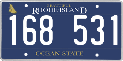 RI license plate 168531