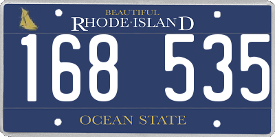 RI license plate 168535