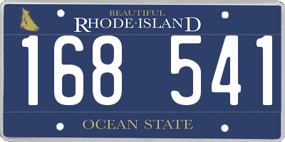 RI license plate 168541