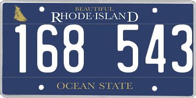 RI license plate 168543