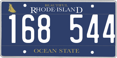 RI license plate 168544