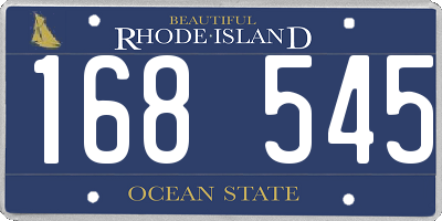 RI license plate 168545
