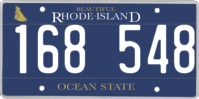 RI license plate 168548
