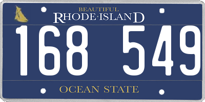RI license plate 168549