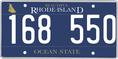 RI license plate 168550