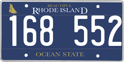 RI license plate 168552