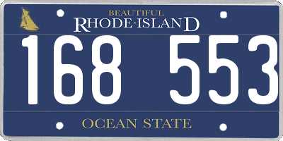 RI license plate 168553