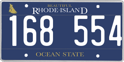 RI license plate 168554
