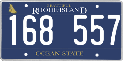 RI license plate 168557