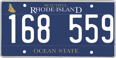 RI license plate 168559